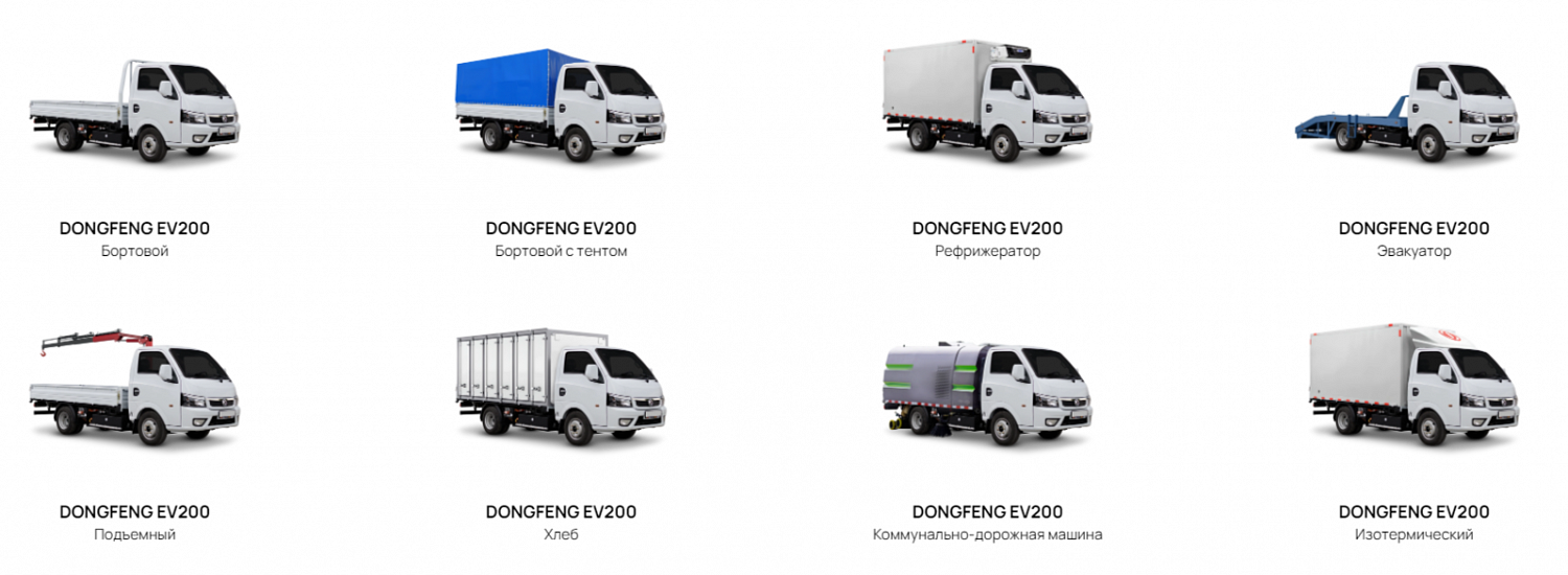 Электрический бортовой фургон Dongfeng EV 200