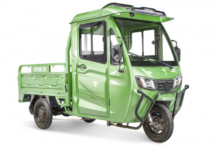Грузовой электротрицикл Rutrike КАРГО Кабина 1500 60V1000W (Зеленый-2236)