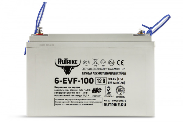 Тяговый аккумулятор RuTrike 6-EVF-100 (12V100A/H C3)