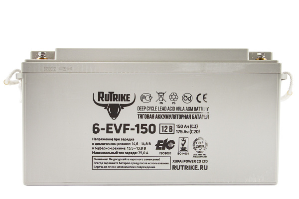 Тяговый аккумулятор RuTrike 6-EVF-150 (12V150A/H C3)