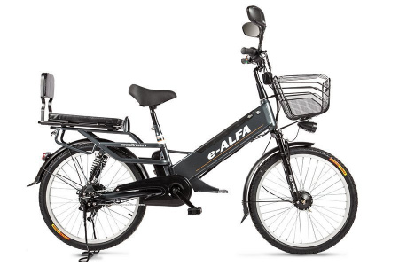 Велогибрид GREEN CITY e-ALFA GL 2019 (dark grey-0248)